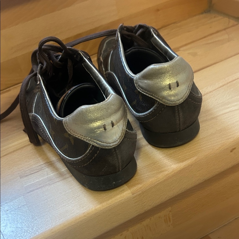 Louis Vuitton Brown Leather Sneakers - Picture 5 of 12